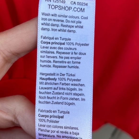 TopShop Wrap Red Mini Dress - Picture 7 of 7
